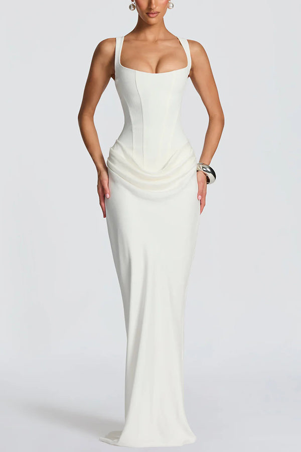 Soviqa® | Maxi Dress With Square Neck