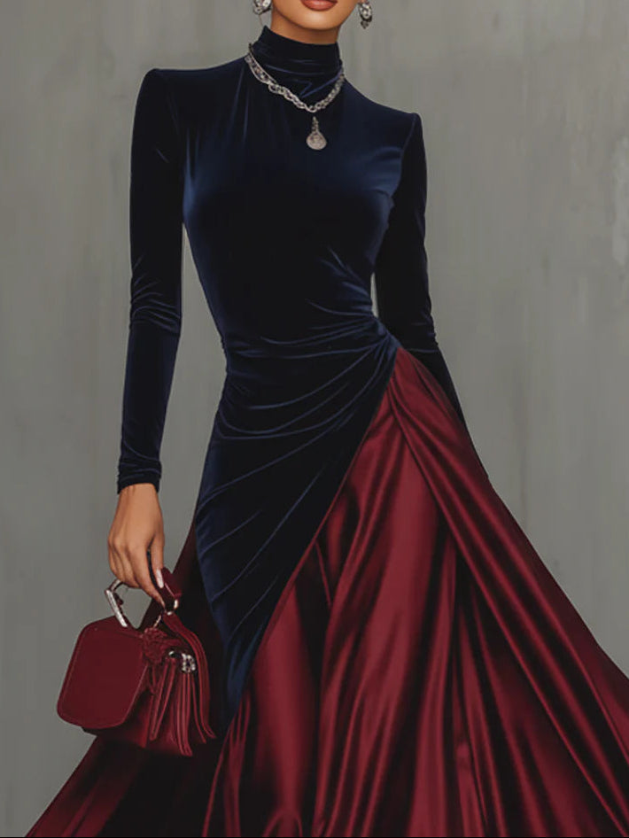 Soviqa® | Long Dual Colour Dress