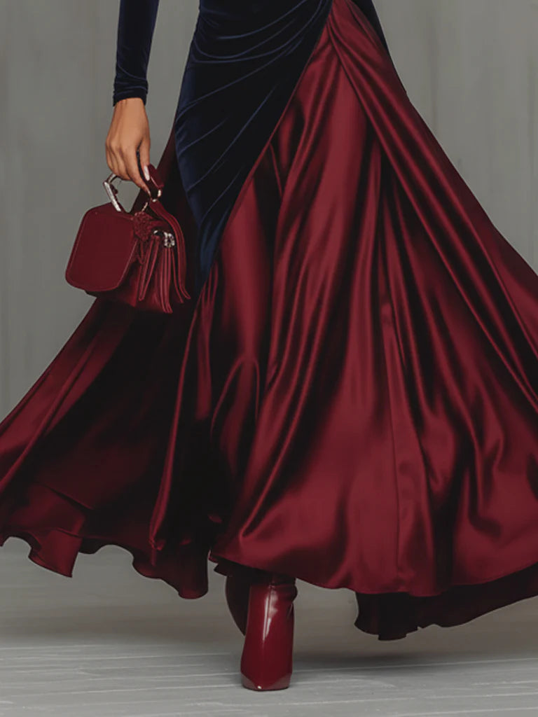 Soviqa® | Long Dual Colour Dress