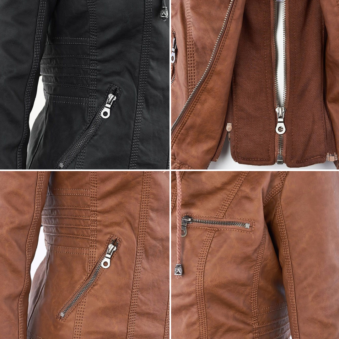 Soviqa® | Hooded Moto Jacket
