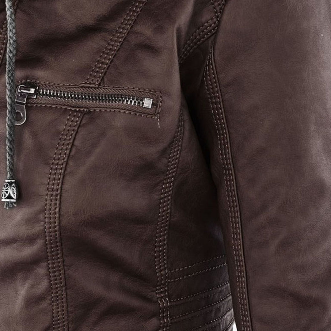 Soviqa® | Hooded Moto Jacket