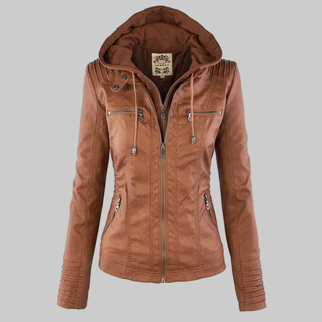 Soviqa® | Hooded Moto Jacket