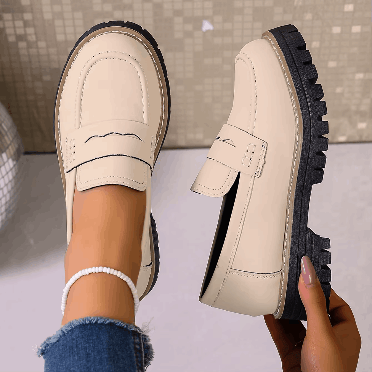 Soviqa® | College-Style Platform Loafers