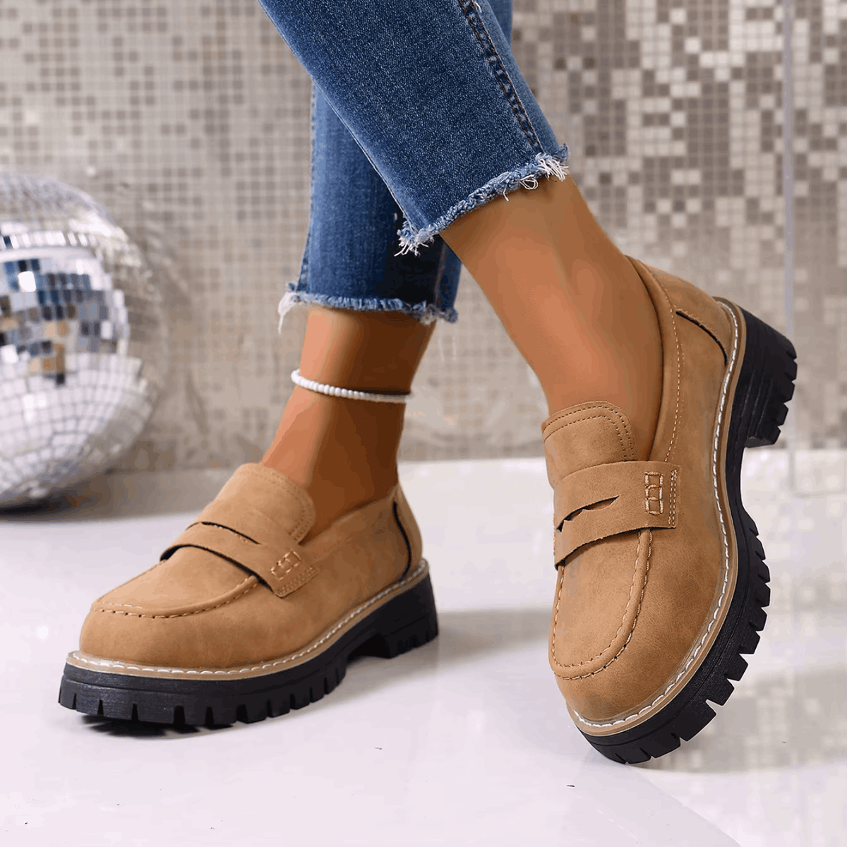 Soviqa® | College-Style Platform Loafers