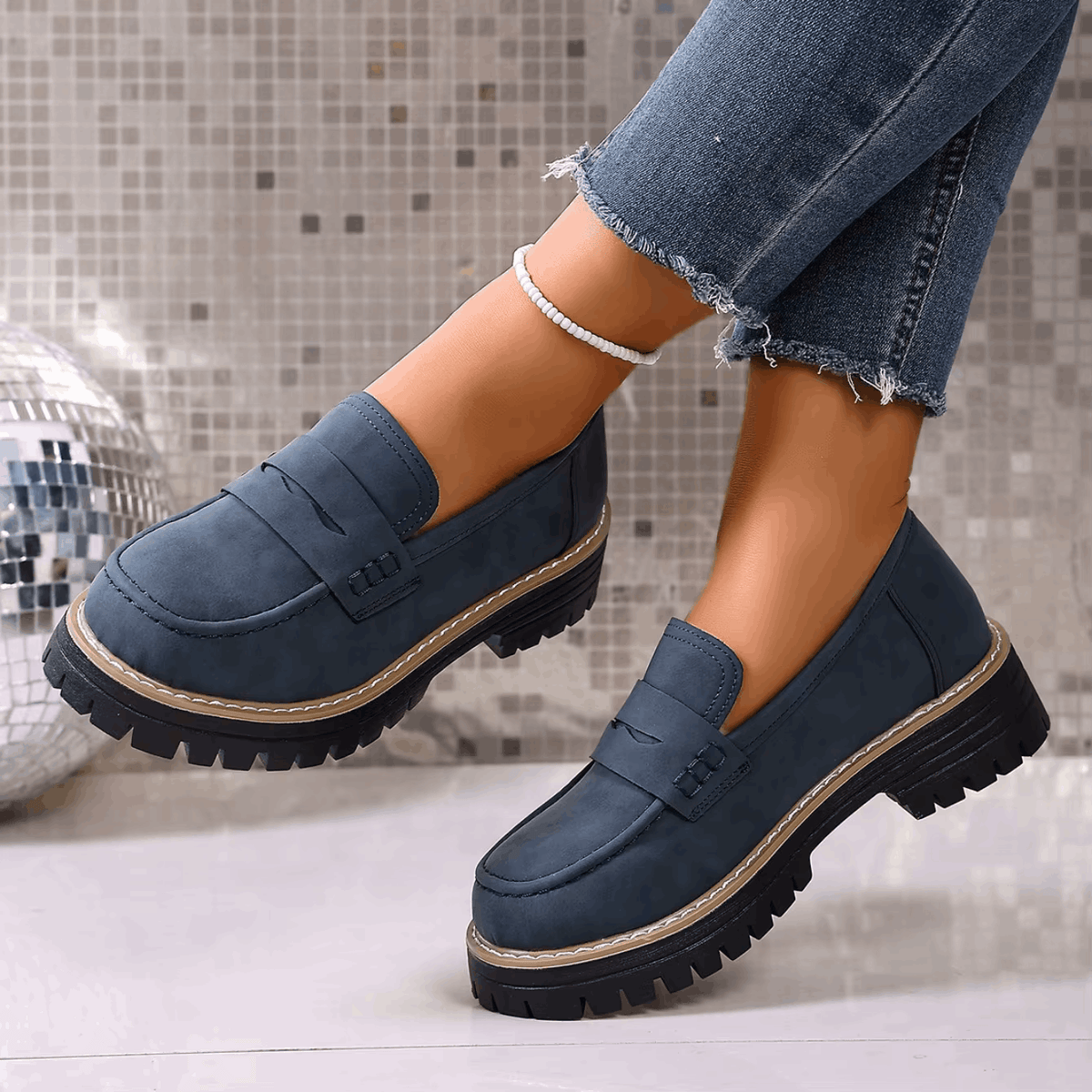 Soviqa® | College-Style Platform Loafers