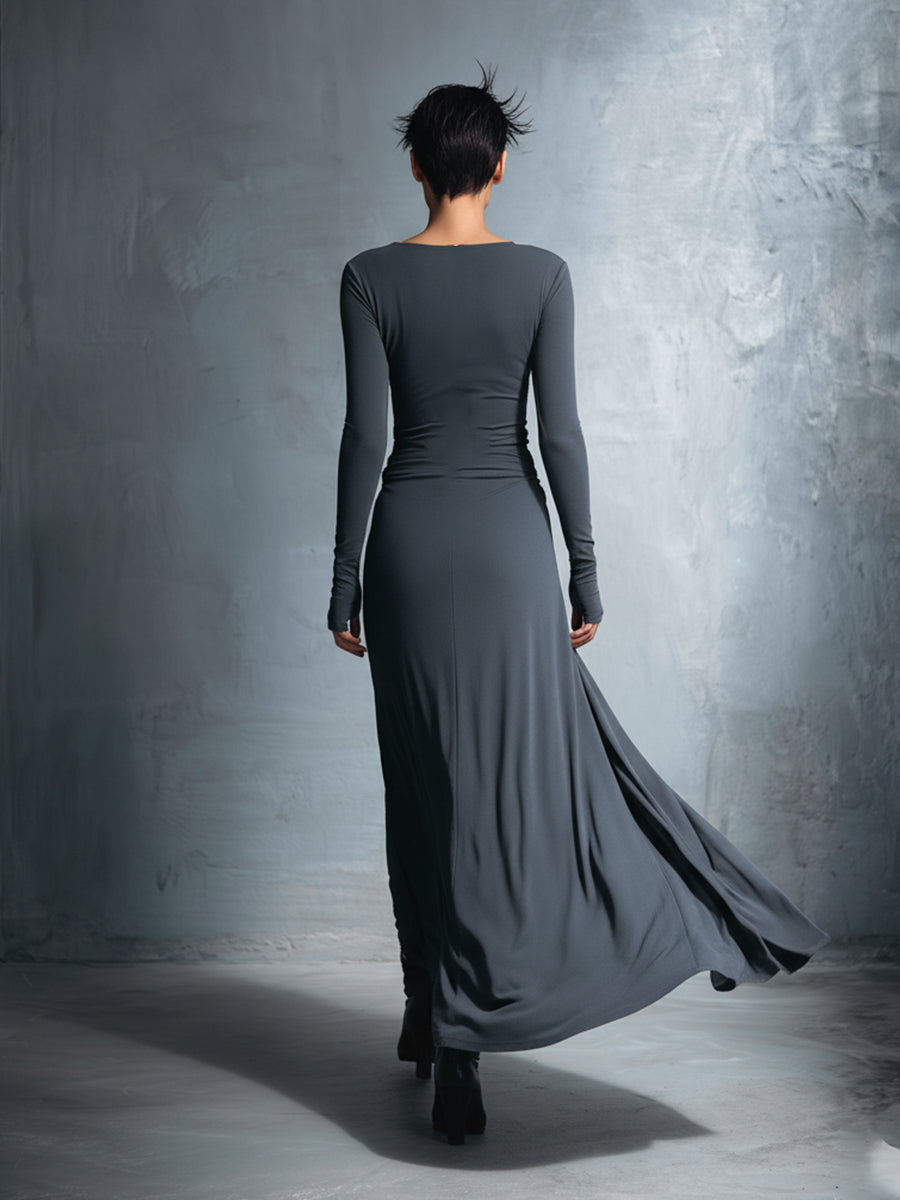 Soviqa® | Maxi dress with silk button