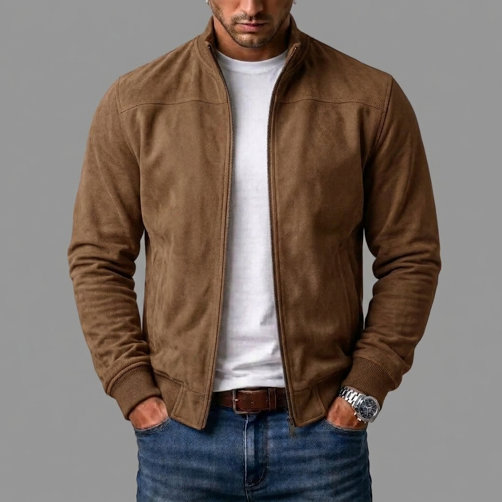 Soviqa® | Suede bomber jacket
