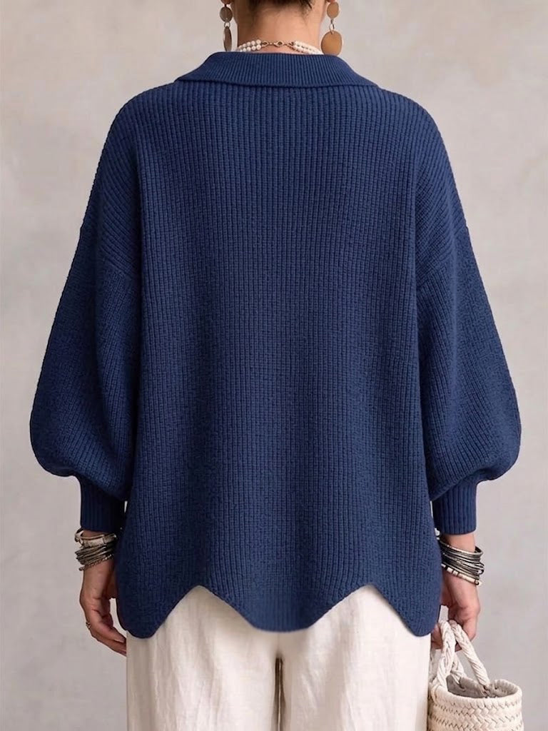 Soviqa® | Oversized cardigan with large gold buttons
