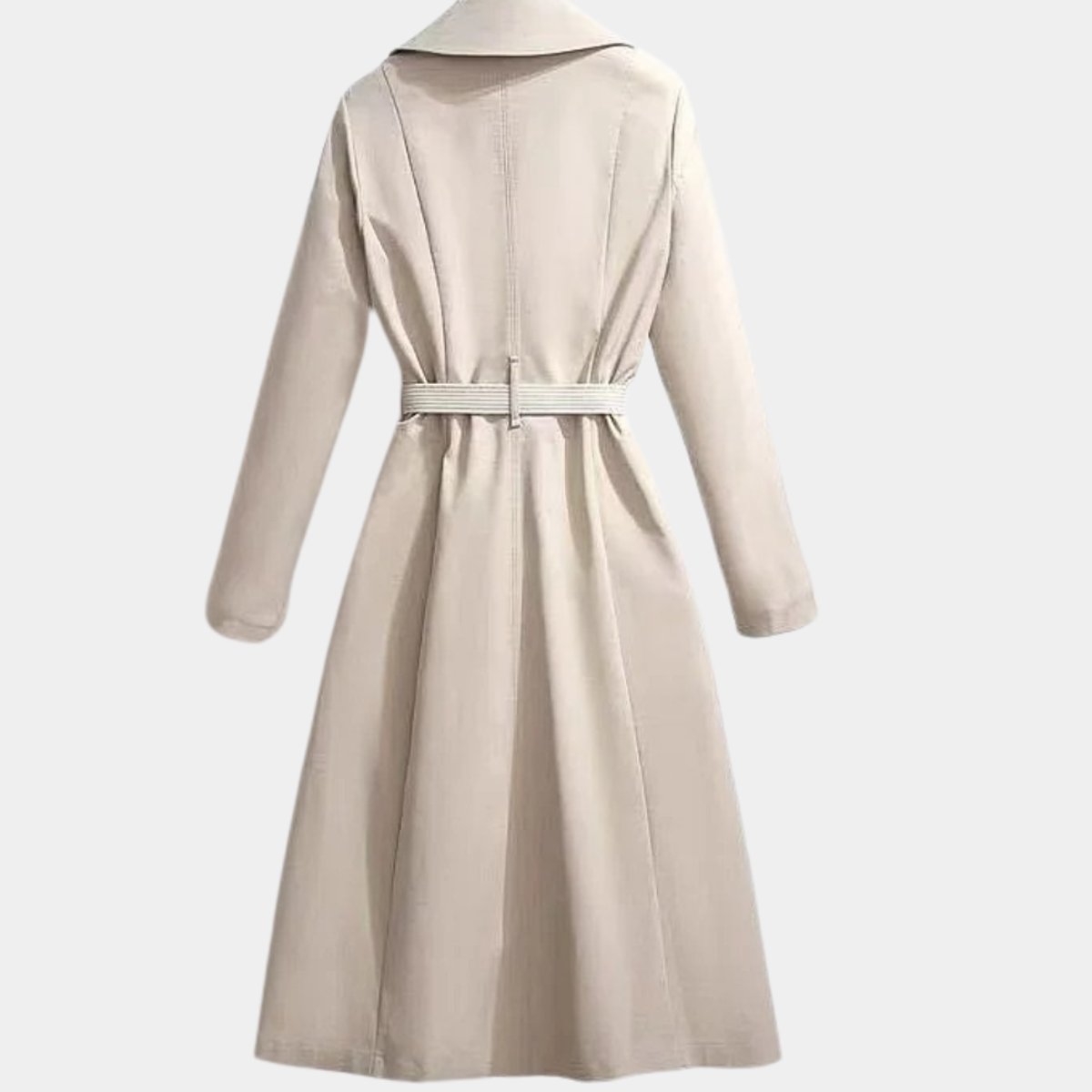 Soviqa® | Belted Classic Midi Trench Coat
