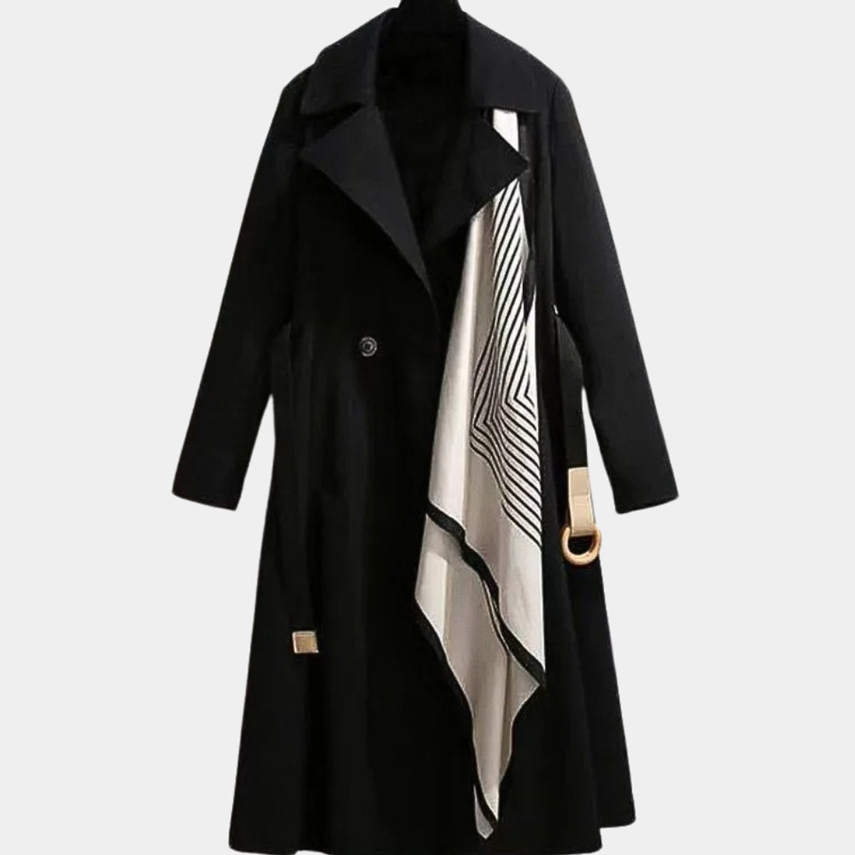 Soviqa® | Belted Classic Midi Trench Coat