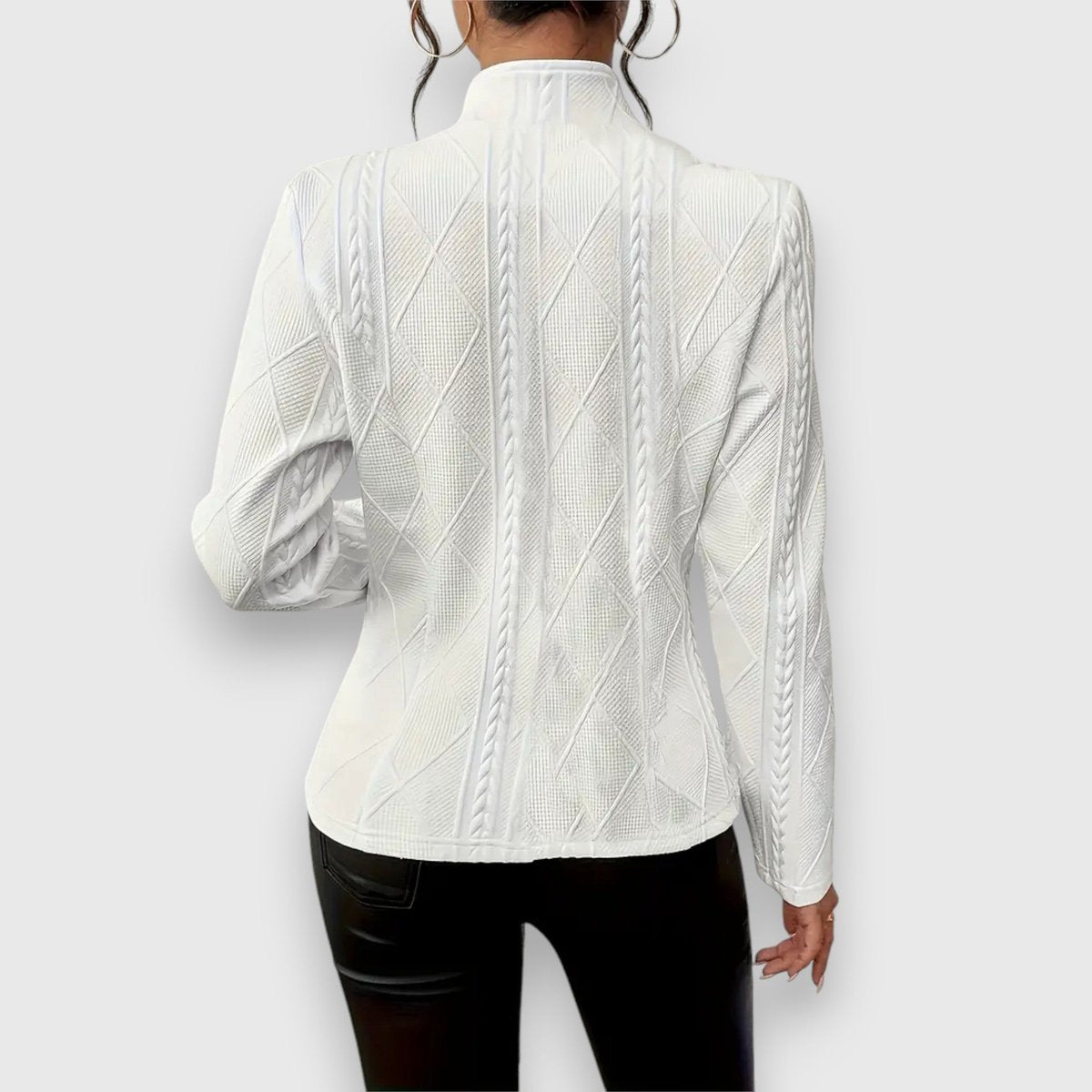 Soviqa® | Textured Button-Front Cardigan