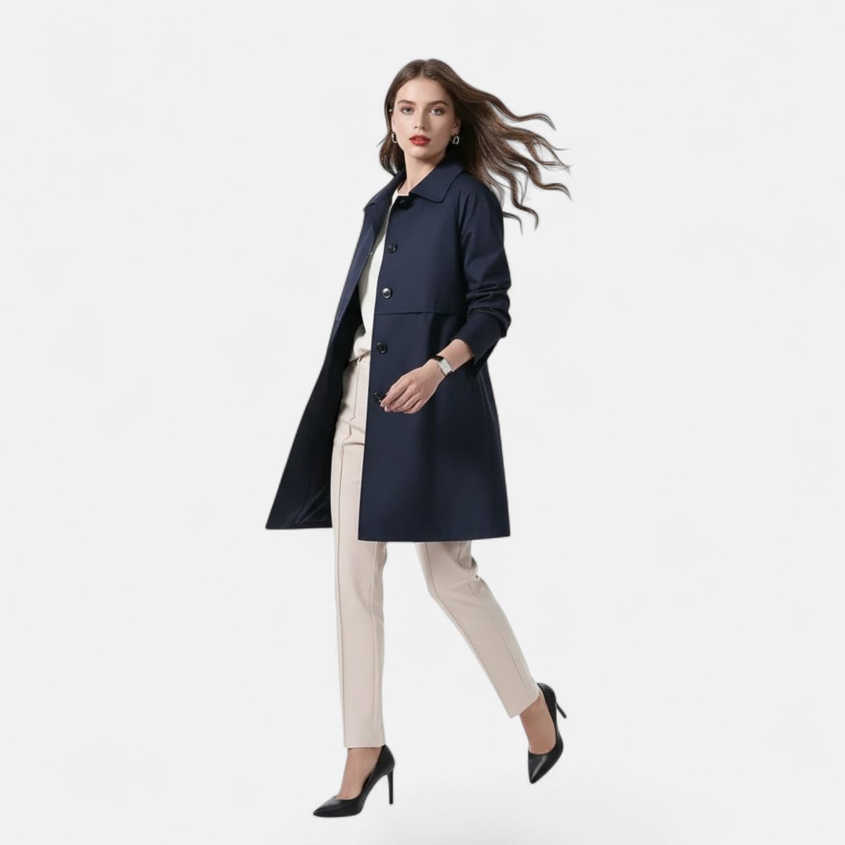 Soviqa® | Tailored Mid-Length Coat