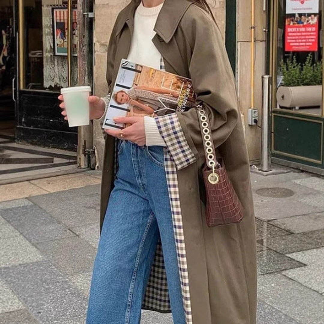 Soviqa® | Refined Oversized Long Trench Coat