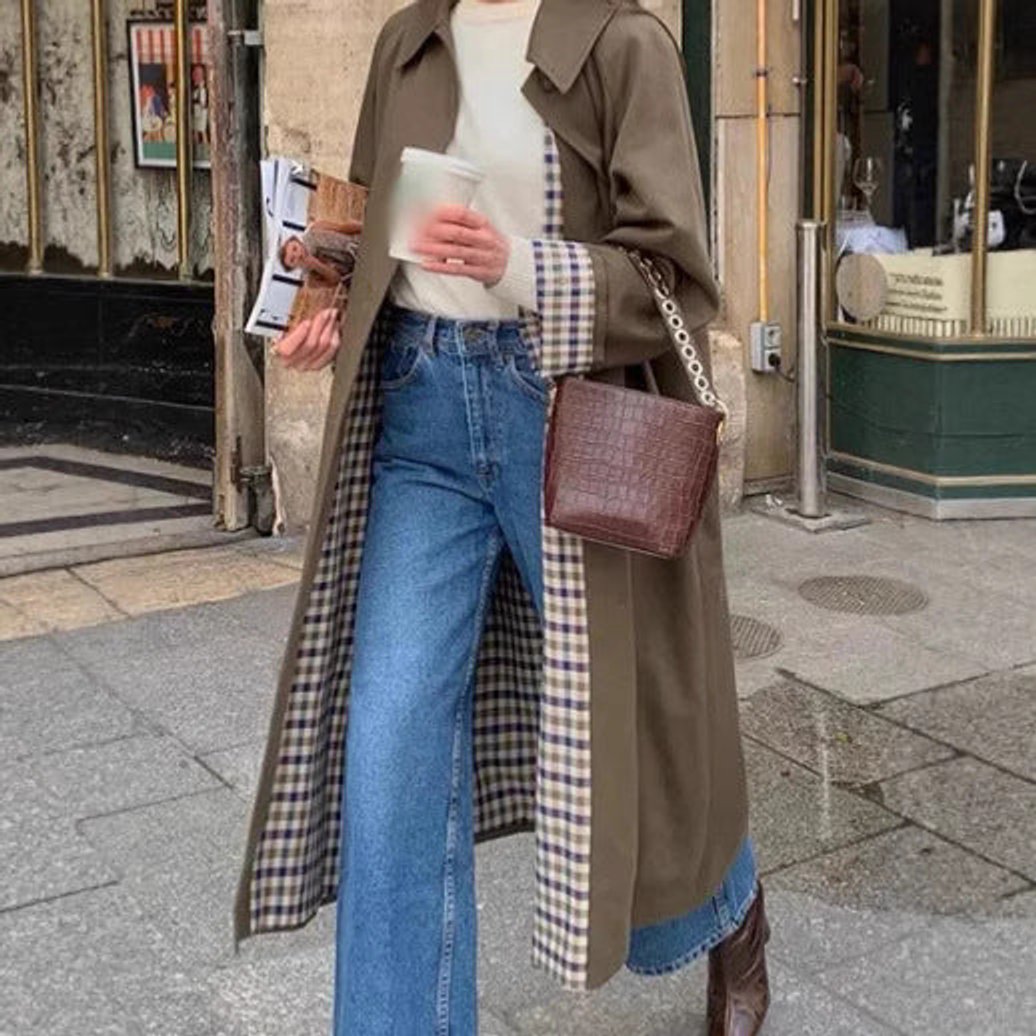 Soviqa® | Refined Oversized Long Trench Coat