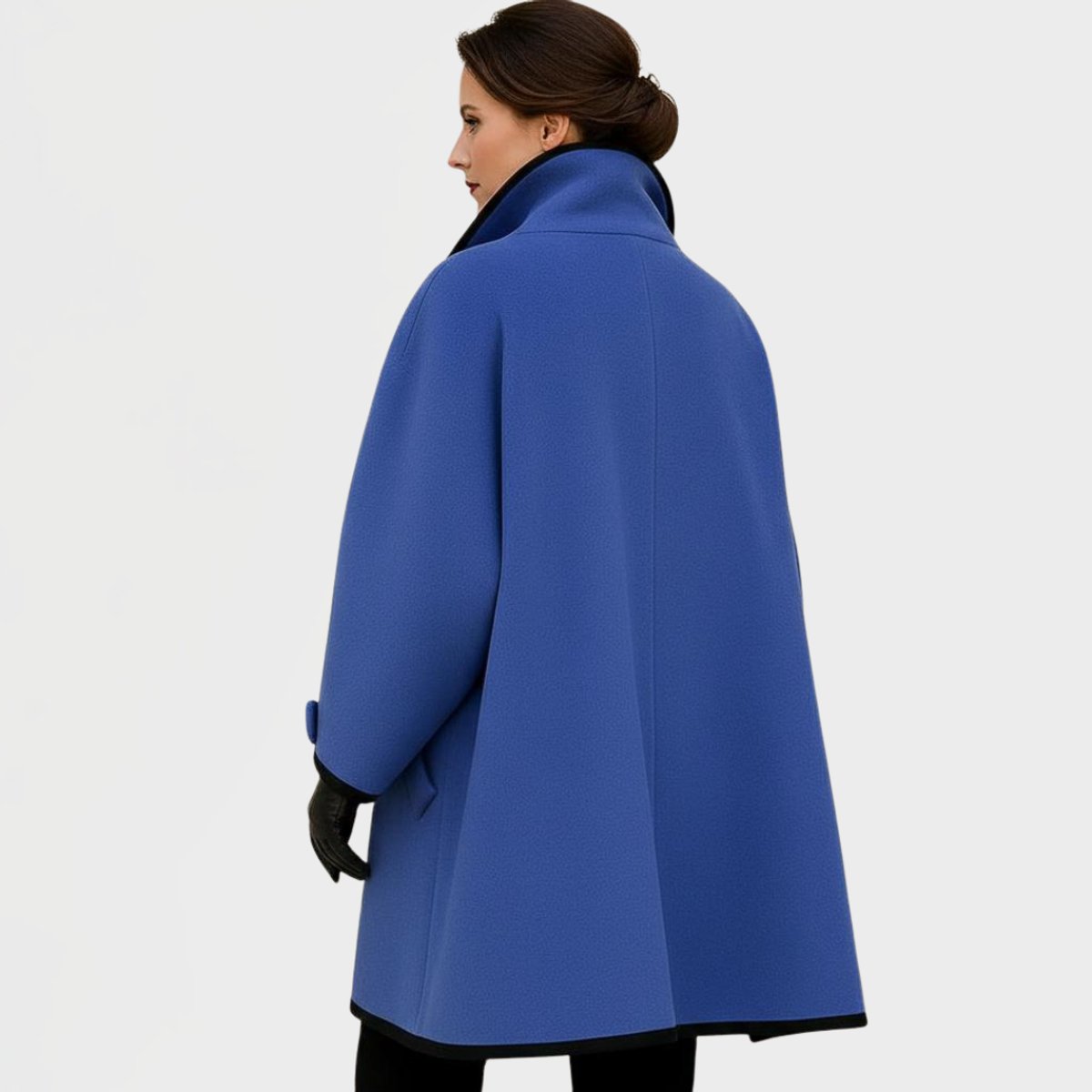 Soviqa® | Oversized Contrast-Trim Coat