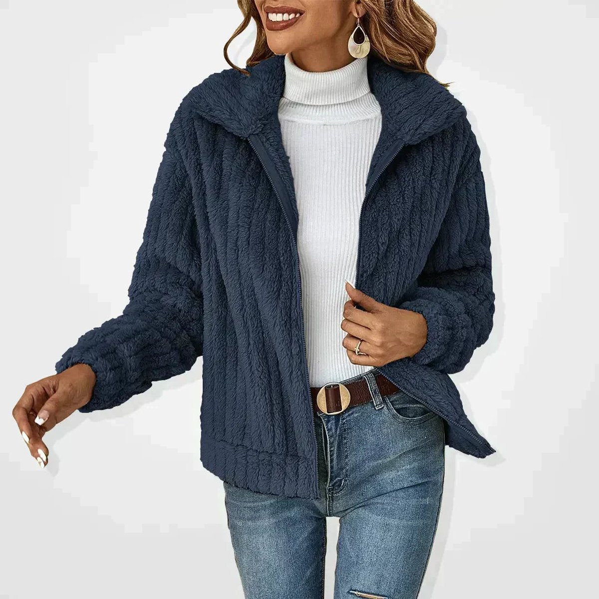 Soviqa® | Cozy Zip-Up Jacket