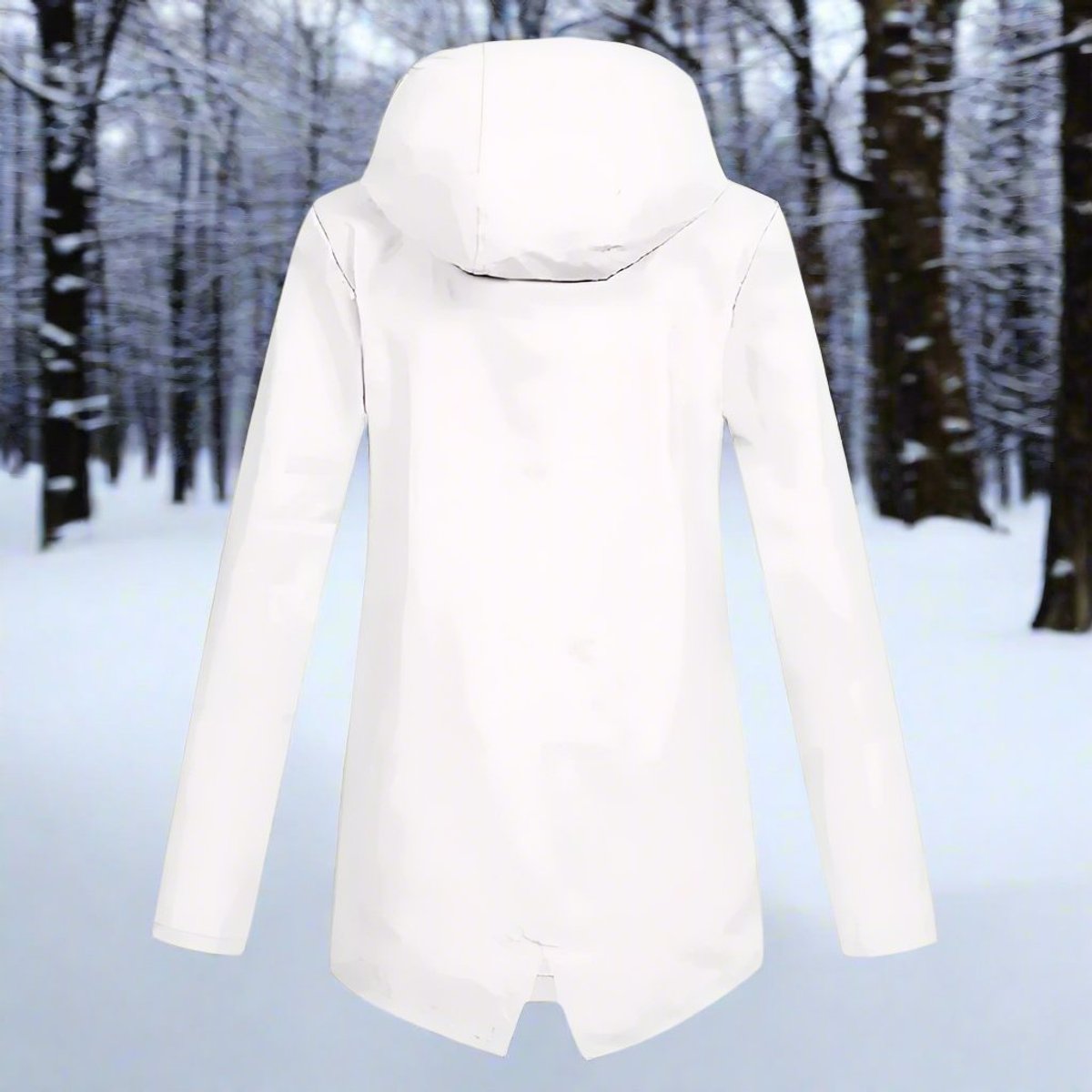 Soviqa® | Hooded Waterproof Longline Rain Jacket