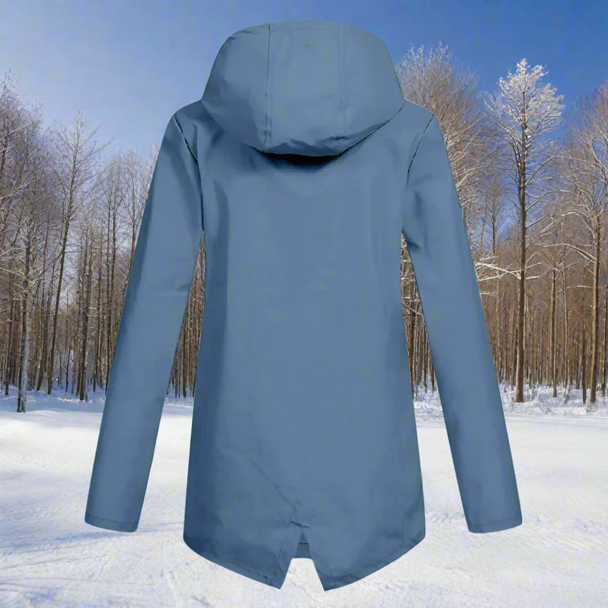 Soviqa® | Hooded Waterproof Longline Rain Jacket
