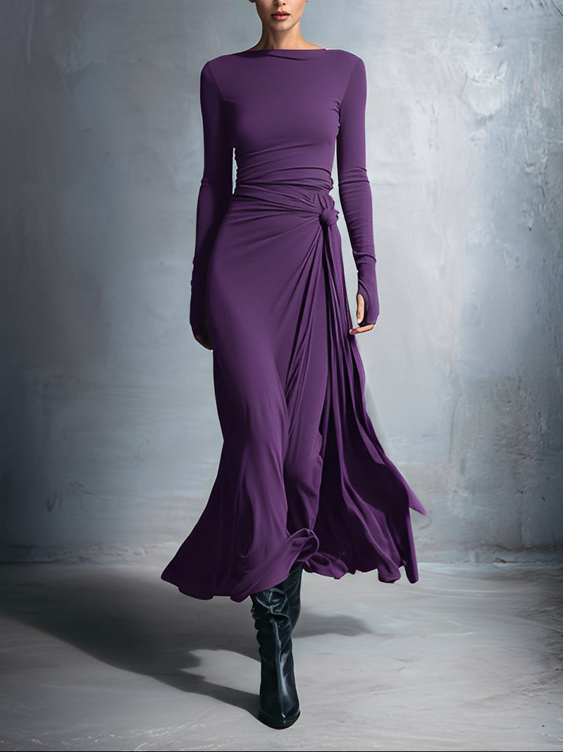 Soviqa® | Maxi dress with silk button