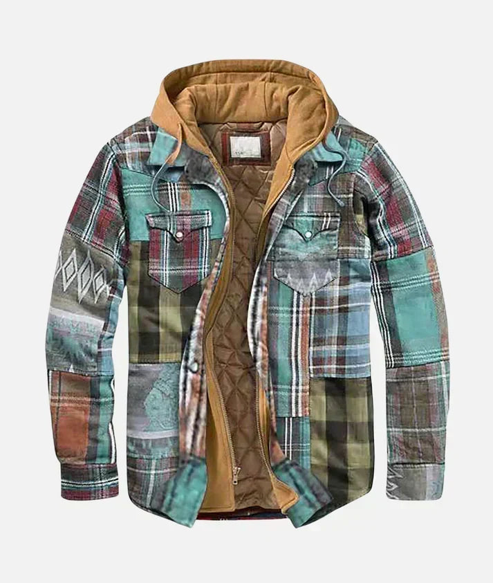Soviqa®  | Checkered patchwork jacket