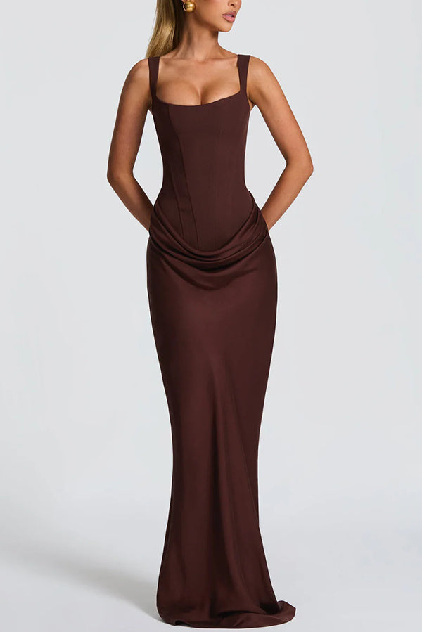 Soviqa® | Maxi Dress With Square Neck