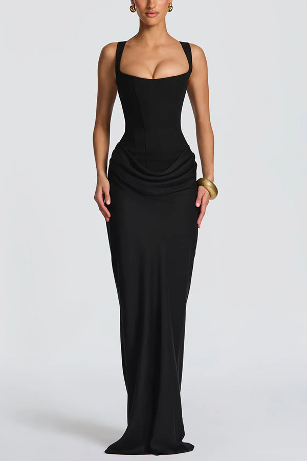 Soviqa® | Maxi Dress With Square Neck