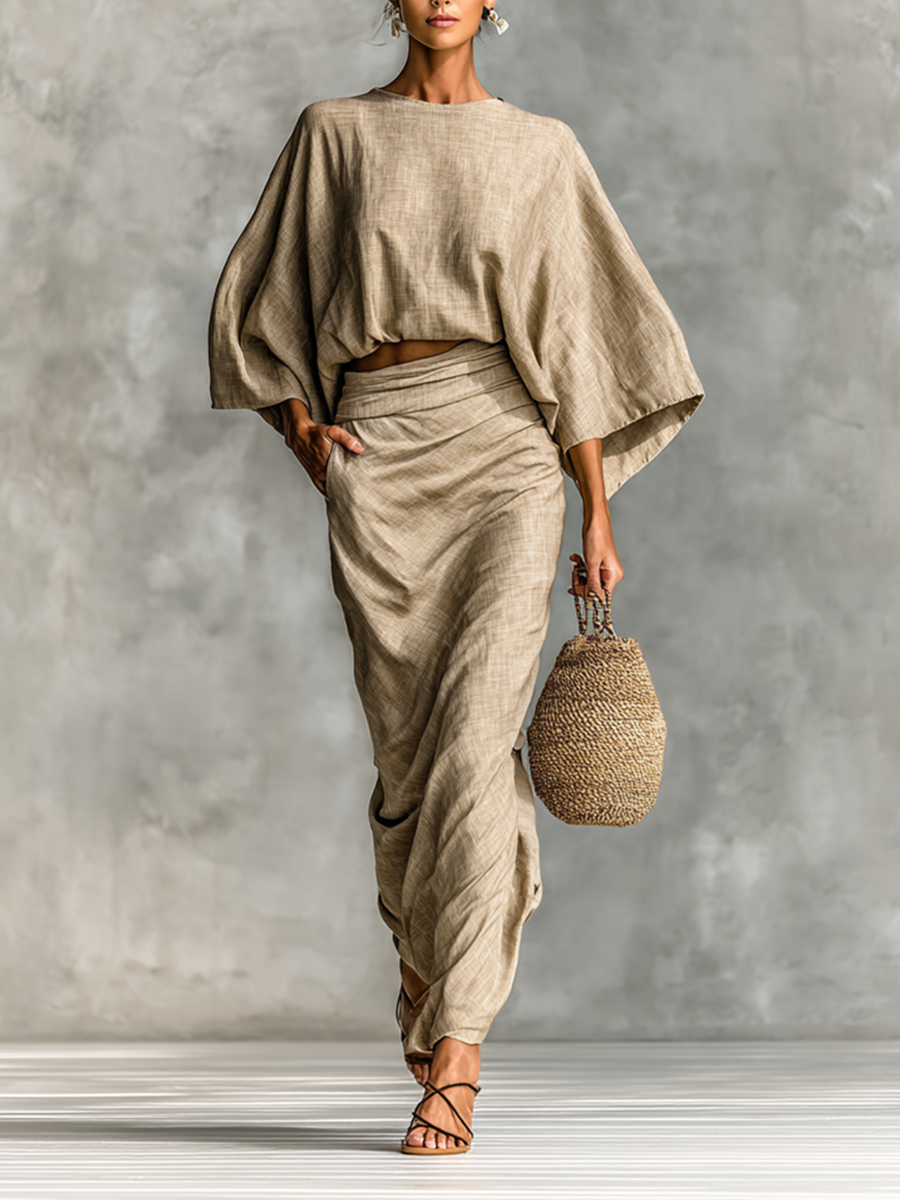 Soviqa® | Long-Sleeved Skirt Set