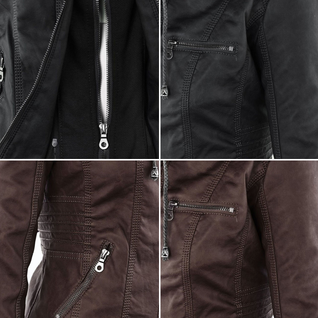 Soviqa® | Hooded Moto Jacket