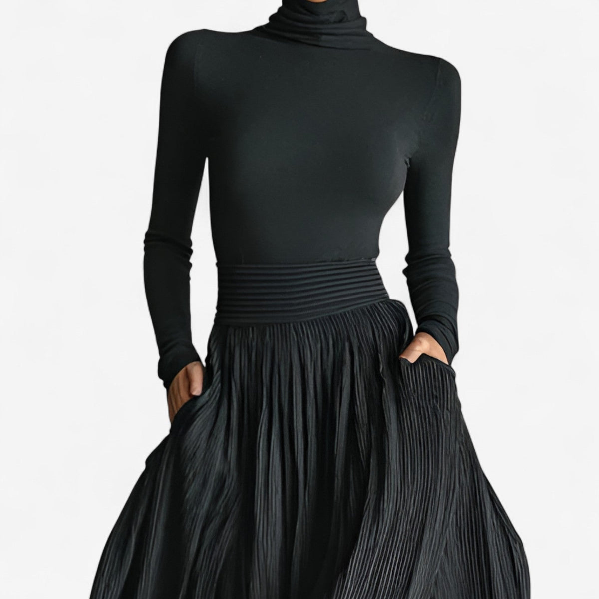 Soviqa® | High Waist Maxi Dress