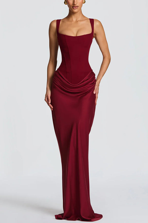 Soviqa® | Maxi Dress With Square Neck