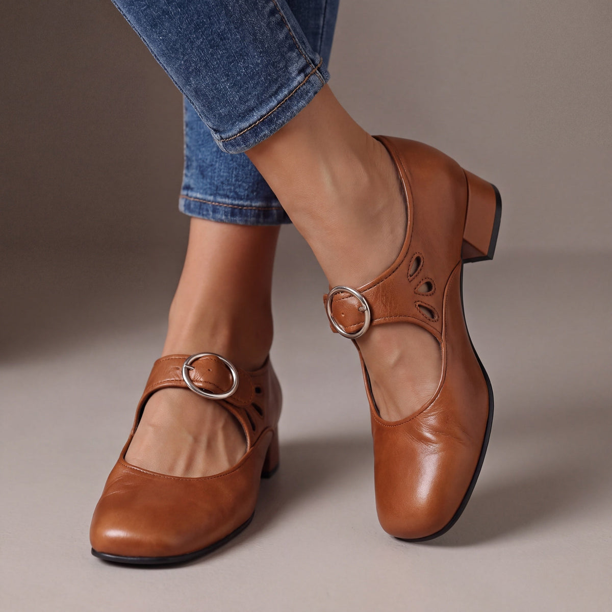 Soviqa® | Comfortable Leather Mary Jane Shoes