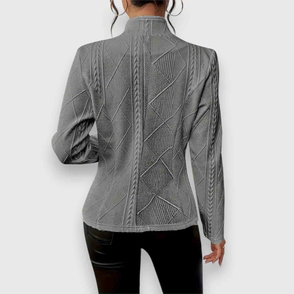 Soviqa® | Textured Button-Front Cardigan