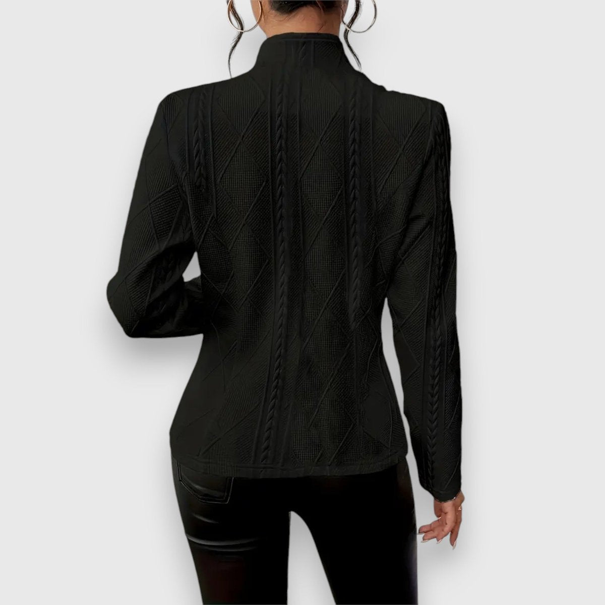 Soviqa® | Textured Button-Front Cardigan