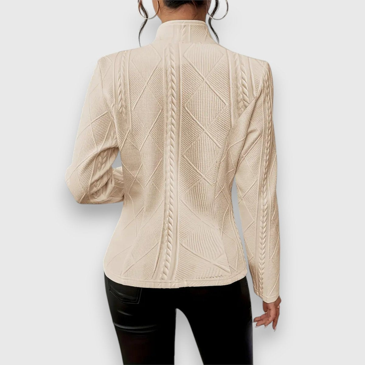 Soviqa® | Textured Button-Front Cardigan