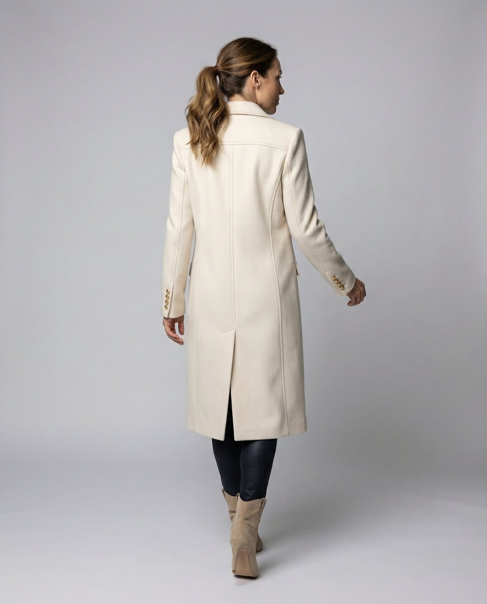 Soviqa® | Double-Breasted Longline Overcoat