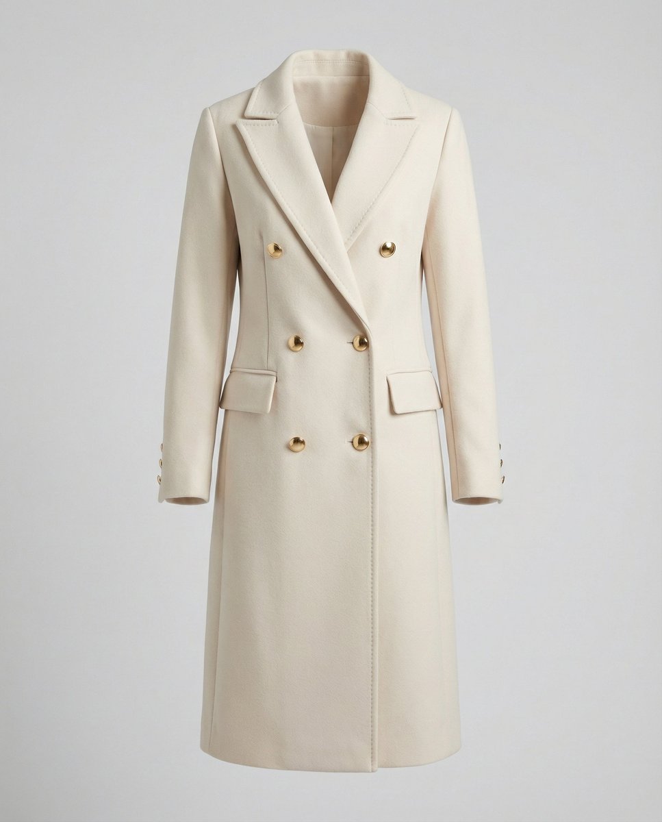 Soviqa® | Double-Breasted Longline Overcoat