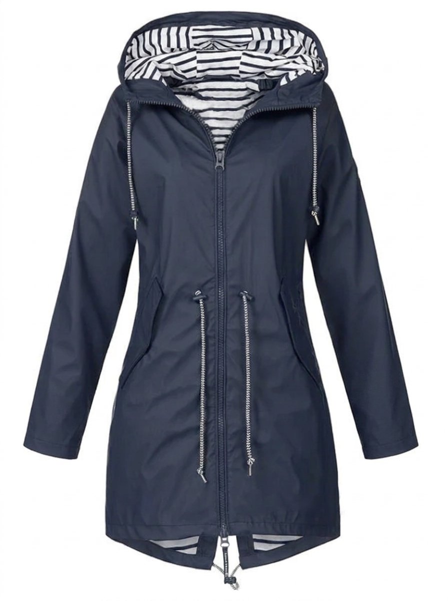 Soviqa® | Hooded Drawstring Rain Coat