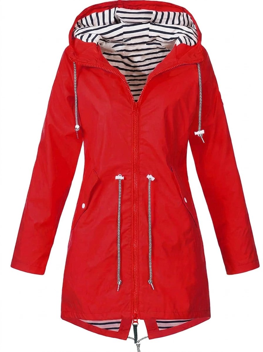 Soviqa® | Hooded Drawstring Rain Coat