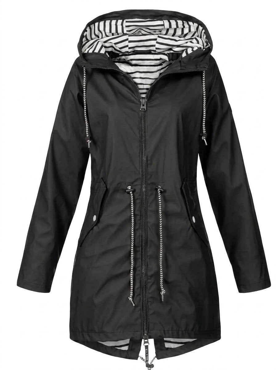 Soviqa® | Hooded Drawstring Rain Coat