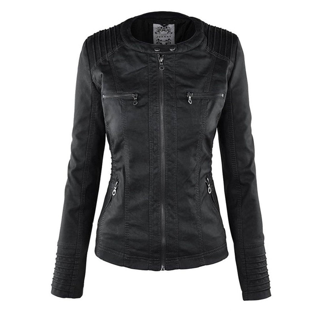 Soviqa® | Hooded Moto Jacket with Removable Hood