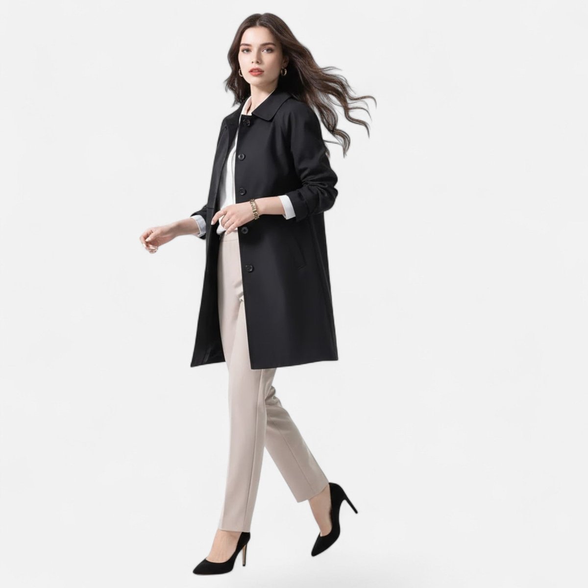 Soviqa® | Tailored Mid-Length Coat