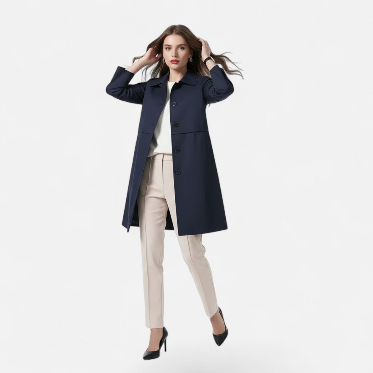 Soviqa® | Tailored Mid-Length Coat