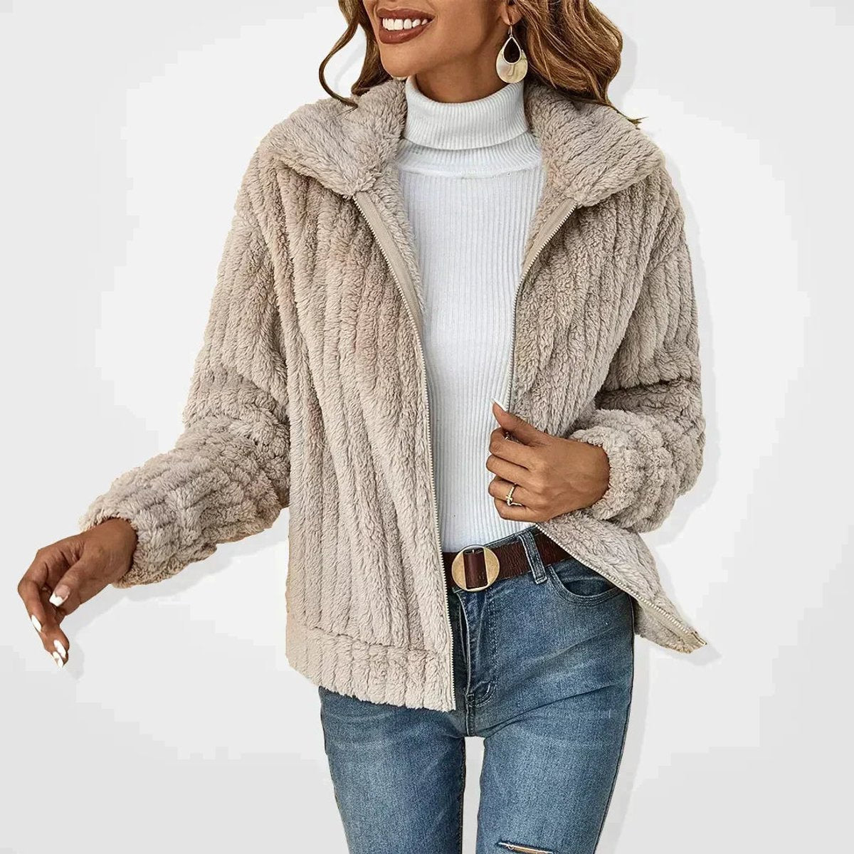 Soviqa® | Cozy Zip-Up Jacket