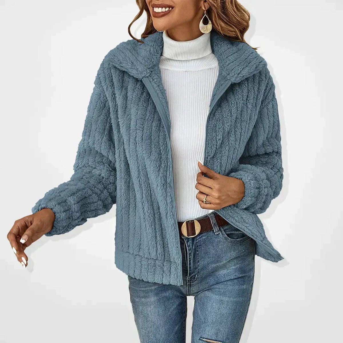 Soviqa® | Cozy Zip-Up Jacket