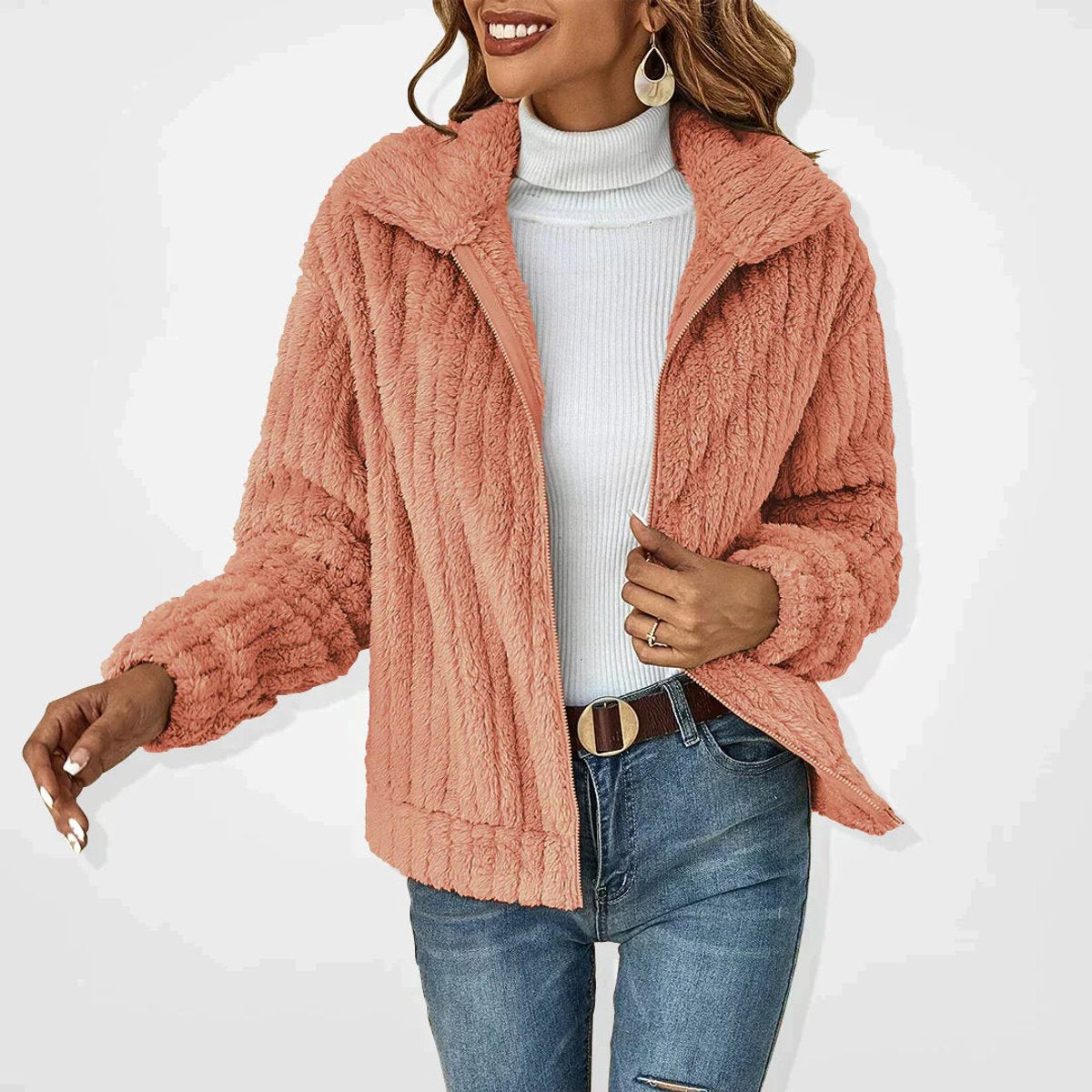 Soviqa® | Cozy Zip-Up Jacket