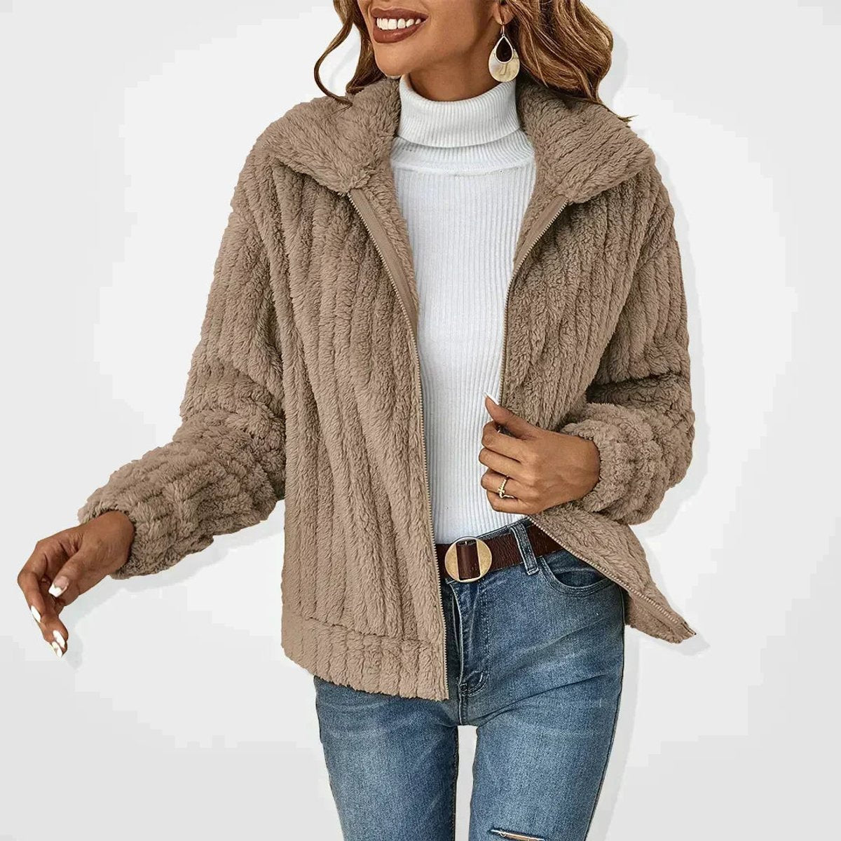Soviqa® | Cozy Zip-Up Jacket