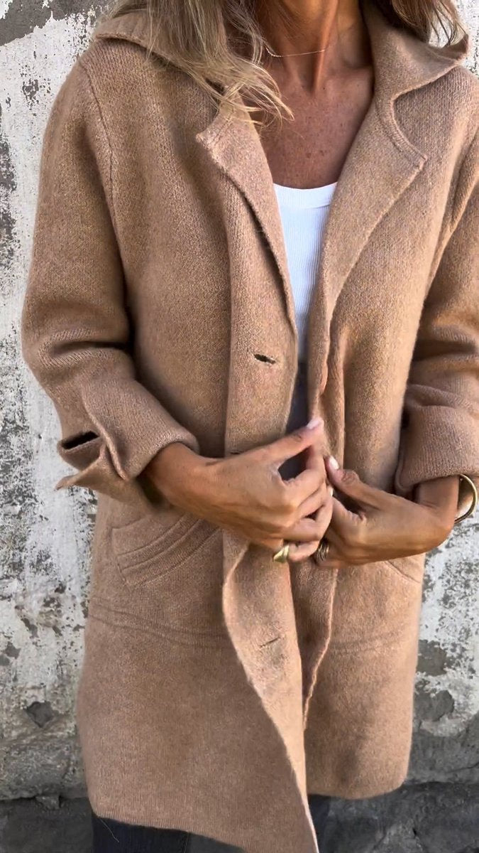 Soviqa® | Relaxed Longline Lapel Coat