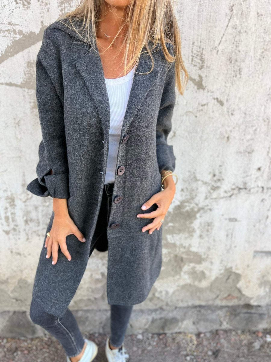 Soviqa® | Relaxed Longline Lapel Coat