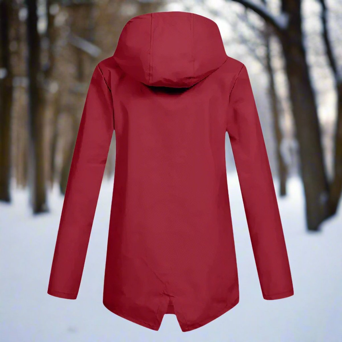 Soviqa® | Hooded Waterproof Longline Rain Jacket