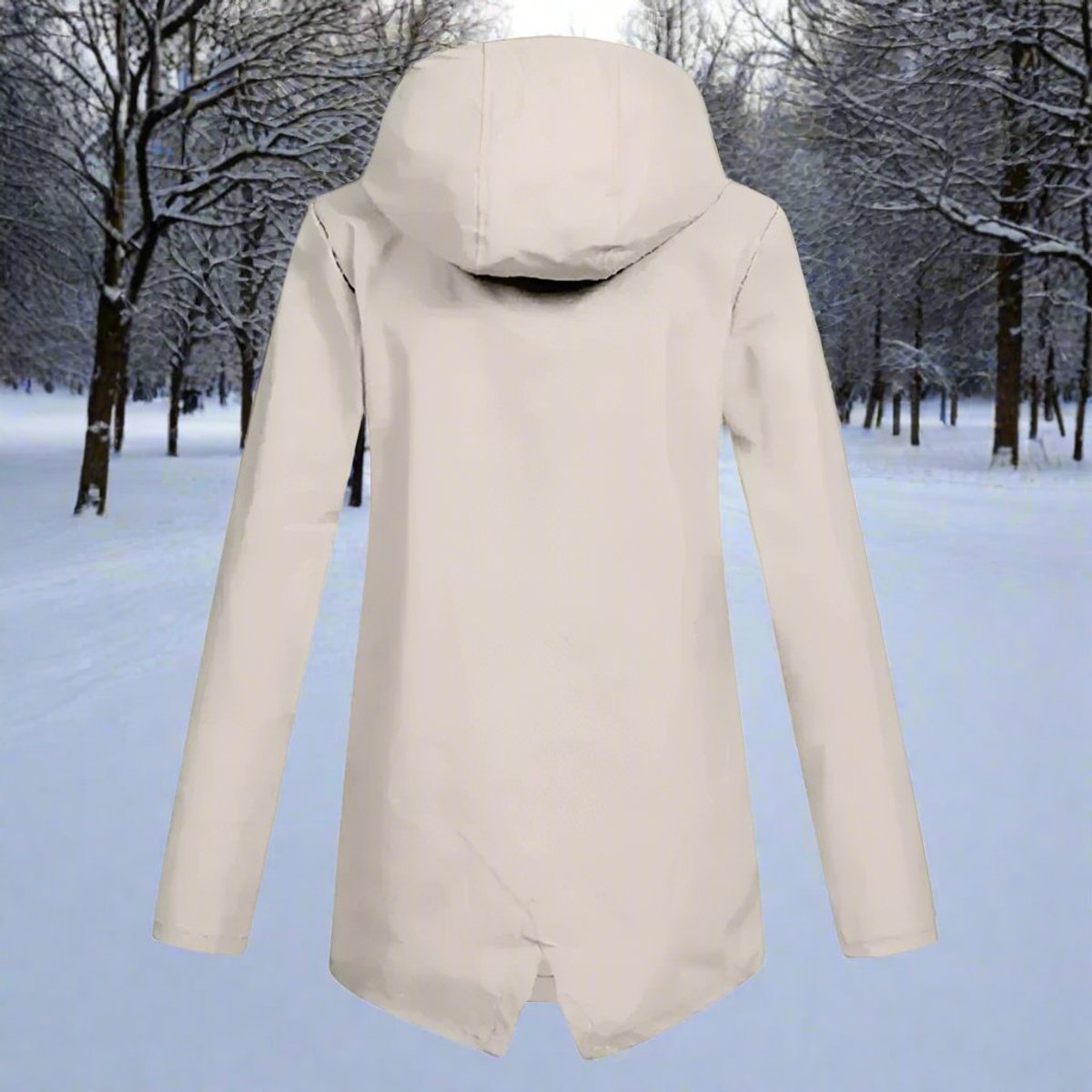 Soviqa® | Hooded Waterproof Longline Rain Jacket